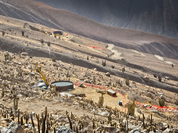 Image 1. Two drill rigs operating on Target 1 at Element 29's Elida copper project.